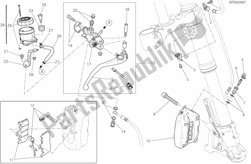 Todas las partes para Sistema De Freno Delantero de Ducati Scrambler Cafe Racer 803 2017